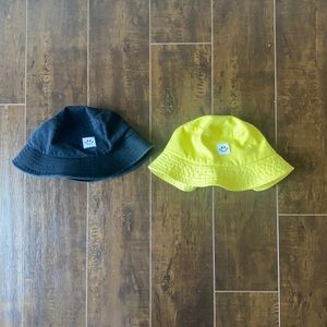 Two bucket hats. Bubble bee colors!